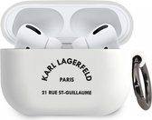 Karl Lagerfeld 21 Rue de St-Guillaume Silicone Case voor Apple Airpods Pro 1 (1e generatie) - Wit