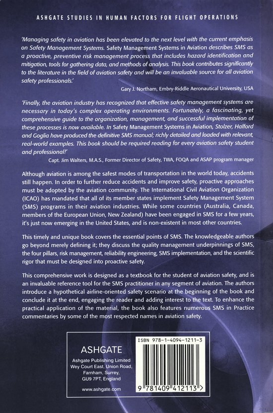 Safety Management Systems in Aviation | 9781409412113 | Alan J. Stolzer ...