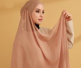 Beige Hoofddoek, mooie hijab nieuwe stijl (onderkapje en hijab), instant scarf, instant hijab.