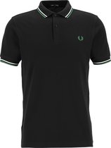 Fred Perry M3600 polo twin tipped shirt - heren polo - Black / Ecru / Pistachio -  Maat: 3XL