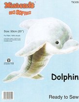 Pakket om zelf een Pluche knuffel te maken (  Dolphin ) Nr TK   328