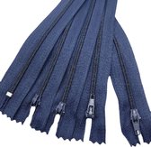 Allesvoordeliger close end rits 45 cm navy - 2 stuks