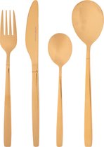 Altom design 24 delige bestekset voor 6 personen rvs - Bestekset met messen, vorken, lepels, en dessertlepels - Goudkleurig