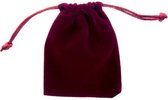 Velours Sieraden Zakjes (9 x 7 cm) Burgundy Red (10 Stuks)