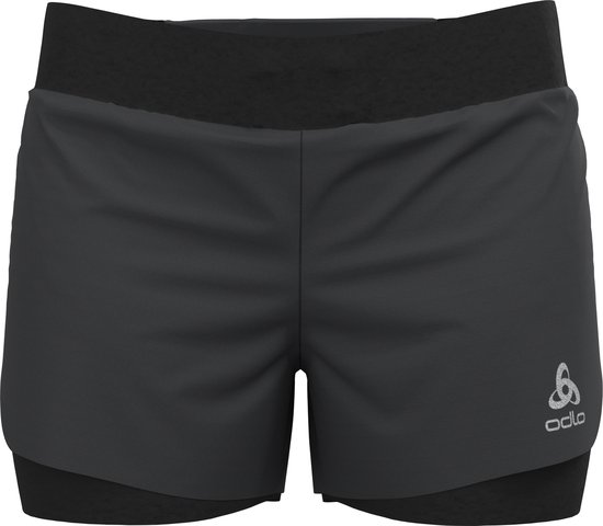 ODLO Zeroweight 2in1 Short 3'' Dames - zwart - maat XS