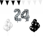 24 jaar Verjaardag Versiering Pakket Zebra