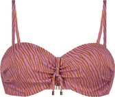 Zumba Zebra bandeau bikinitop Roze, Paars maat 44B (90B)