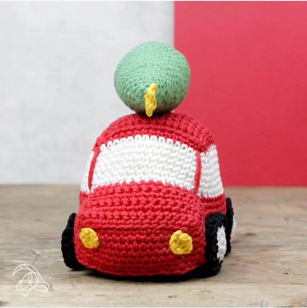 Hardicraft haakpakket kerstauto 12x11 cm - kerst haken decoratie. — afbeelding 4