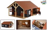 Kids Globe Paardenstal met 2 boxen en berging 51x40,5x27,5cm