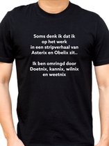 Shirt-cadeau-werk-grap-leuk-unisex model-maat L