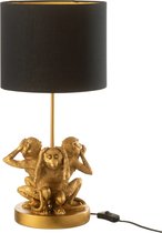 J-Line lamp Aap 3Delen -polyresin - goud