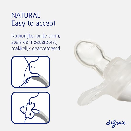 Difrax - Natural Fopspeen - 0 tot 6 Maanden - Woezel en Pip Speen - 2 st. van Difrax — afbeelding 3