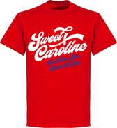 Sweet Caroline T-shirt - Rood - XL