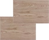 Set van 4x stuks placemats hout print dennen - PVC - 45 x 30 cm - Onderleggers