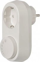 LED STEKKER-DIMMER - Opbouw - Fase afsnijding - Wit - 0-100Watt - Aan en uit knop