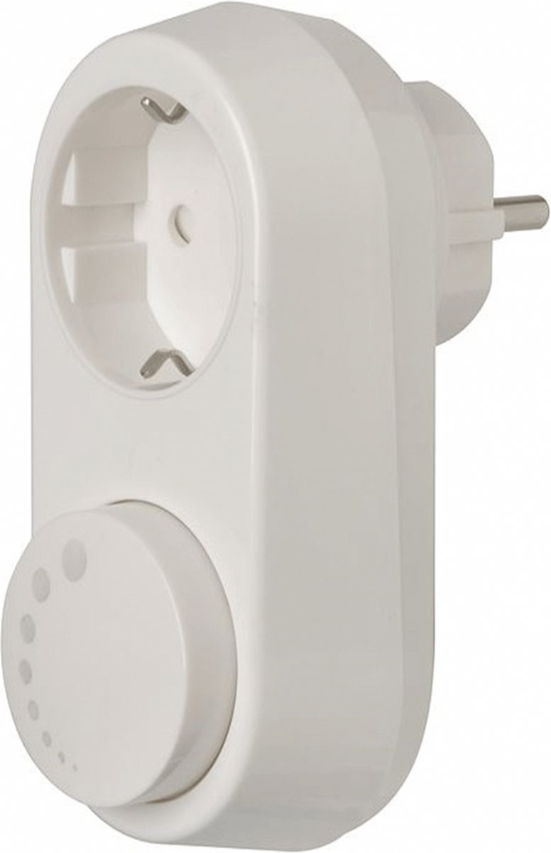 LED STEKKERDIMMER Opbouw Fase afsnijding Wit 0100Watt Aan