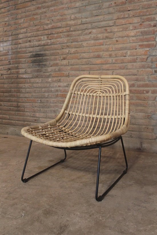 wastafel drijvend Edele Rotan lounge stoel, rieten stoel, fauteuil naturel | bol.com