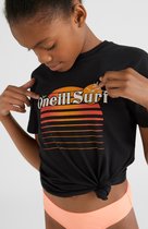 O'Neill T-Shirt Girls PRINT T-SHIRT Black Out - B 176 - Black Out - B 100% Katoen Round Neck