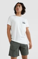 O'Neill T-Shirt Men GRADIANT CUBE HYBRID Snow White S - Snow White 87% Polyester, 13% Elastane Round Neck