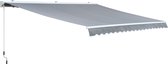 Outsunny Luifel aluminium luifel aluminium knikarmluifel 4,5 x 3 m zonwering balkon grijs 840-148