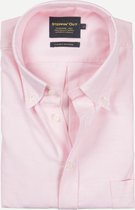 Steppin' Out Mannen  Steppin' Out Lente/Zomer 2022  Summer Oxford Button Down Mannen - Regular Fit - Katoen - Roze (XL) Roze Katoen Maat: XL