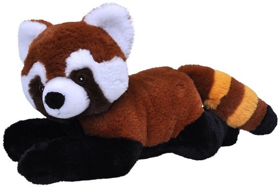 Wild Republic Pluche rode panda knuffel 30 cm - Bosdieren - Beren knuffeldieren - Speelgoed voor kinderen