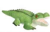 Pluche knuffel krokodil van ongeveer 20 cm met echt geluid - Speelgoed knuffelbeesten