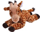 Pluche knuffel dieren Eco-kins giraffe van 30 cm. Wildlife speelgoed knuffelbeesten - Cadeau voor kind/jongens/meisjes