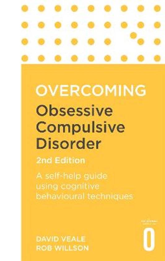 Boek 'Overcoming Obsessive Compulsive Disorder', 2e editie, met gele kaft en witte stippen, subtitel 'A self-help guide using cognitive behavioural techniques'.