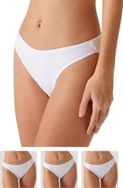 Viuma Dames Witte V203723 3-Eco Pack Slipje Hoge Taille Knickers Katoen Kort Ondergoed