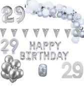 29 jaar Verjaardag Versiering Pakket Zilver XL