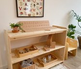Manine Montessori Speelgoedkast en Boekenkast - 3 Legplanken - Massief Hout