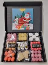 Oud Hollands Snoep Pakket | Box met 9 verschillende populaire ouderwets lekkere snoepsoorten en Mystery Card 'Merry Christmas' met geheime boodschap | Verrassingsbox | Snoepbox | K