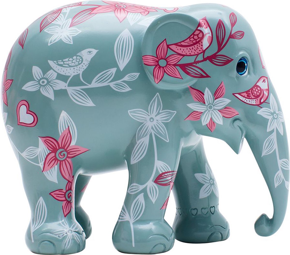 Elephant Parade A Love Story - Handgemaakt Olifanten Beeldje - 20cm Grijs