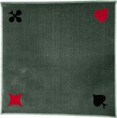 Tapis de cartes - tapis de cartes - tapis de poker - tapis de poker - tapis de cartes - tapis de jeu - tapis de jeu de cartes - 77 x 77 cm - vert - qualité durable - solide