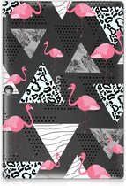 Hoesje Lenovo Tab 10 | Tab 2 A10-30 Tablet Cover Flamingo Triangle met transparant zijkanten