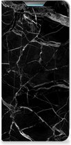 Wallet Book Case Vaderdag Cadeau Geschikt voor Samsung Galaxy A53 Telefoonhoesje Marmer Zwart