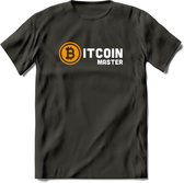 Bitcoin Master - Crypto T-Shirt Kleding Cadeau | Dames / Heren / Unisex | Bitcoin / Ethereum shirt | Grappig Verjaardag kado | Tshirt Met Print - Donker Grijs - S