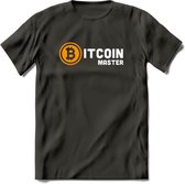Bitcoin Master - Crypto T-Shirt Kleding Cadeau | Dames / Heren / Unisex | Bitcoin / Ethereum shirt | Grappig Verjaardag kado | Tshirt Met Print - Donker Grijs - 3XL