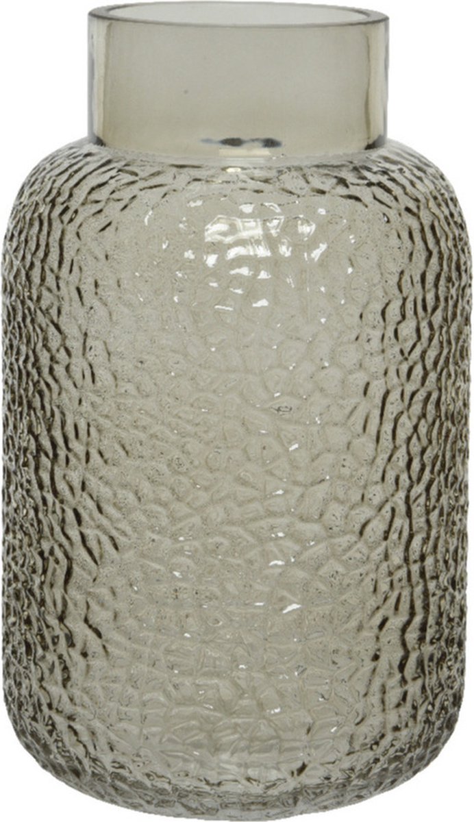 Decoris Bloemenvaas Delhi - misty transparant groen - glas - D16 x H 27 cm