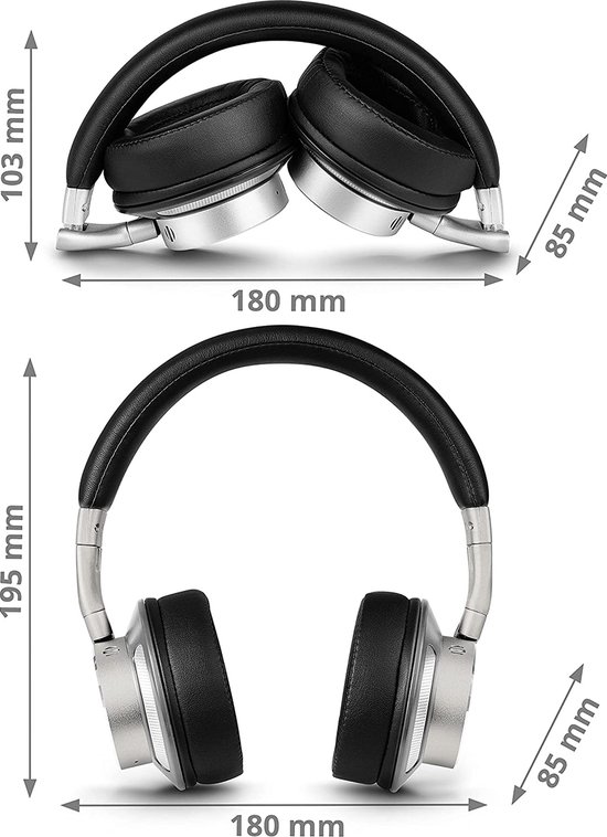 MEDION P62049 Headset Hoofdband 3,5mm-connector Bluetooth Zwart, Zilver |  bol.com