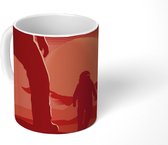 Mok - Astronaut - Rood - Raket - 350 ML - Beker - Uitdeelcadeautjes