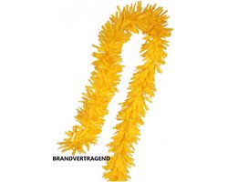 PVC Folie Draai Guirlande Geel 5 meter BRANDVEILIG/ BRANDVERTRAGEND, Carnaval, Themafeest, Festival, Verjaardag.