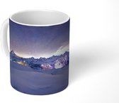 Mok - Melkweg boven het winterlandschap van Zwitserland - 350 ML - Beker - Uitdeelcadeautjes