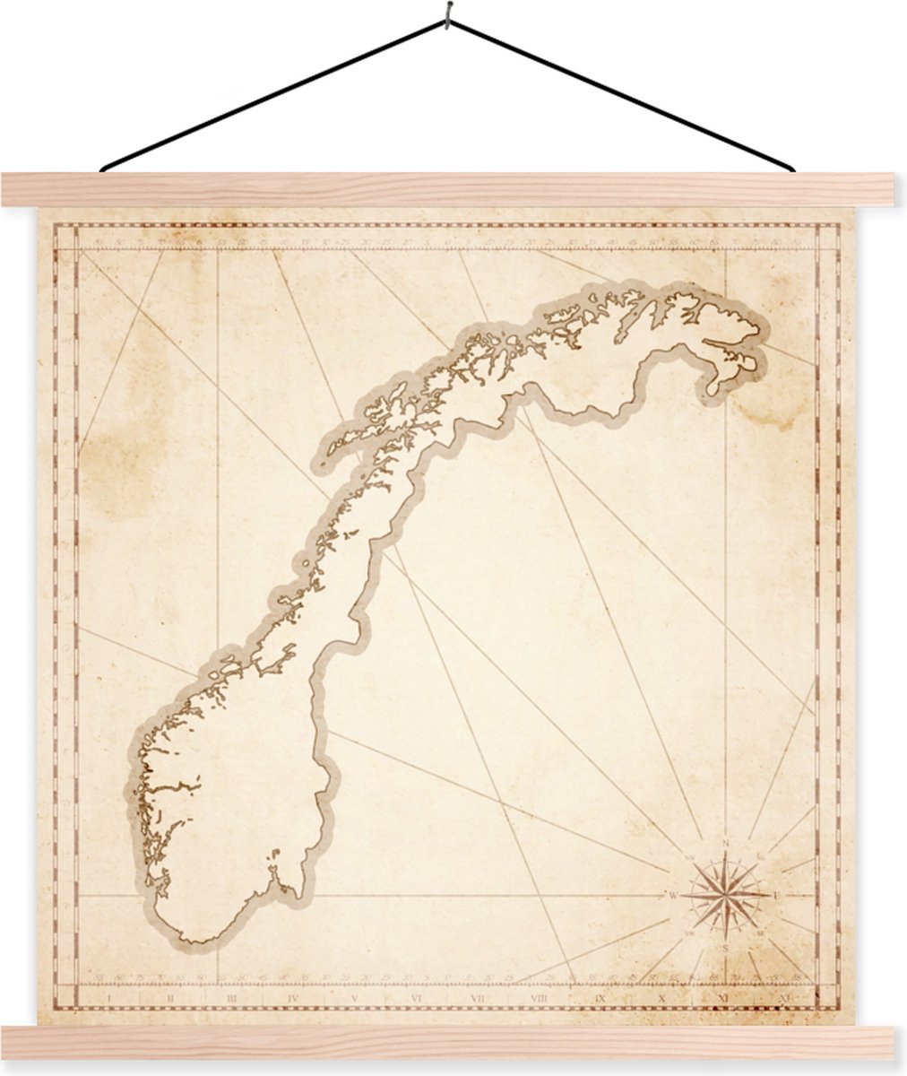 Reproduction De Carte Ancienne De Norvège 1665 - Décoration Murale Vintage, Prête à Encadrer, Style Antique - Marque Ted's Vintage Art