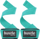 hustle - Cyaan Lifting Straps - met Padding en Anti-slip - Padded - Lifting Grips/Hooks - Deadlift Straps - Voor Fitness