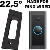 Ring Wired 22,5° Hoekbeugel // Zwart Kunststof // Inclusief schroeven