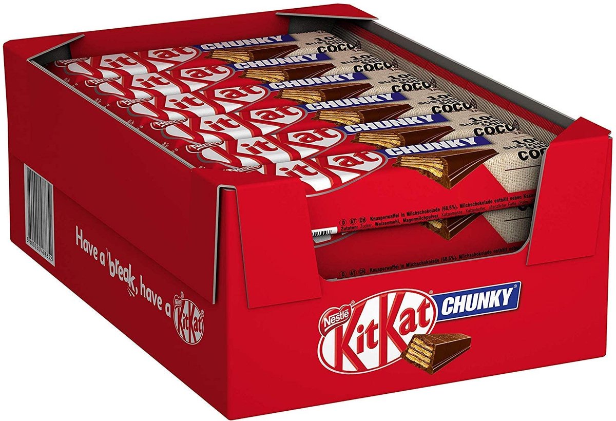 KITKAT Chunky Melkchocolade Single - 24 x 40 gram - Kitkat