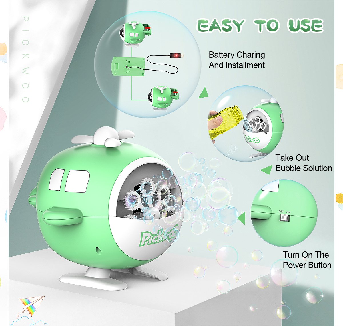 Elektrische bubbelstick, dinosaurus bellenblaasmachine