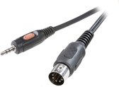 SpeaKa Professional SP-7869804 DIN-aansluiting / Jackplug Audio Aansluitkabel [1x Diodestekker 5-polig (DIN) - 1x Jackplug male 3.5 mm] 1.50 m Zwart